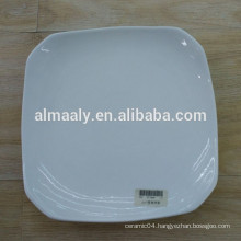 high quality white square porcelain plate for fruit and food